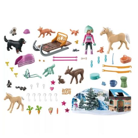 Playmobil Horses of Waterfall 71345 Lovas adventi naptár: Karácsonyi szánkózás