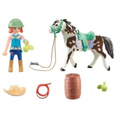   Playmobil Horses of Waterfall 71358 Ellie & Sawdust western lovasgyakorlatok