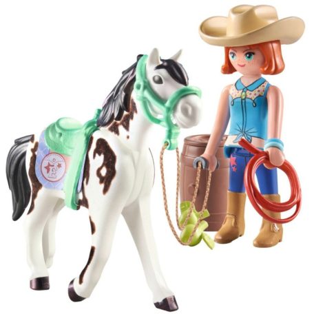 Playmobil Horses of Waterfall 71358 Ellie & Sawdust western lovasgyakorlatok