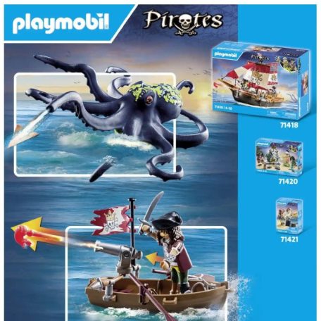 Playmobil Pirates 71419 Harc az óriási oktopusszal