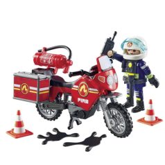   Playmobil Action Heroes 71466 Motoros tűzoltó olajfoltokkal