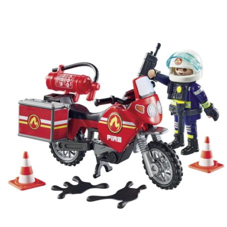Playmobil Action Heroes 71466 Motoros tűzoltó olajfoltokkal