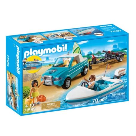Playmobil 71589 Pick-Up csónakkal és szörfösökkel