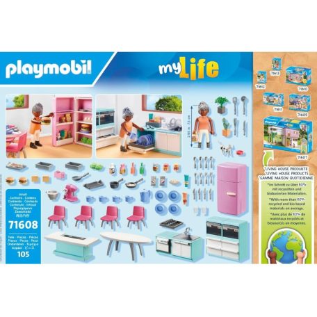 Playmobil My Life 71608 Konyha étkezővel
