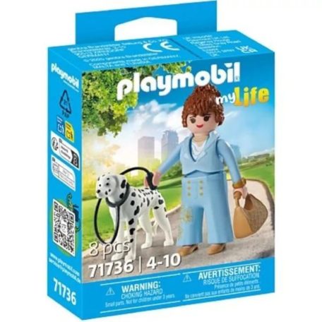 Playmobil My Life 71736 Kék ruhás nő dalmatával