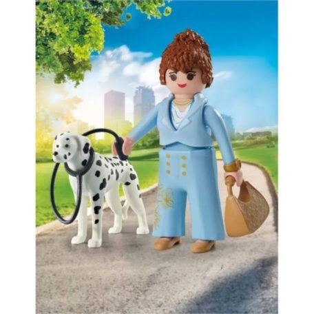 Playmobil My Life 71736 Kék ruhás nő dalmatával