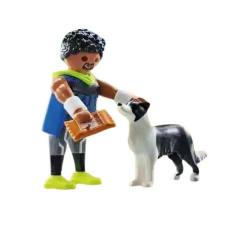 Playmobil My Life 71740 Kocogó srác border collie-val