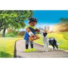 Playmobil My Life 71740 Kocogó srác border collie-val
