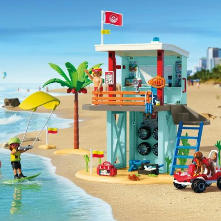 Playmobil My Life 71903 Vízimentő-torony strandjárgánnyal
