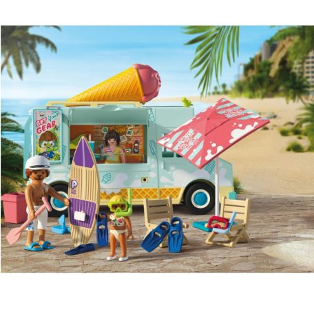 Playmobil My Life 71904 Fagylaltos kocsi szörfbolttal
