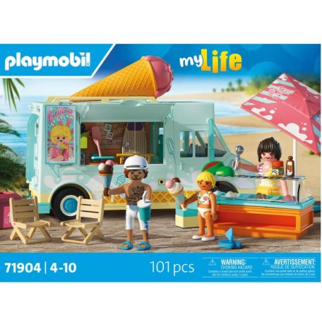 Playmobil My Life 71904 Fagylaltos kocsi szörfbolttal