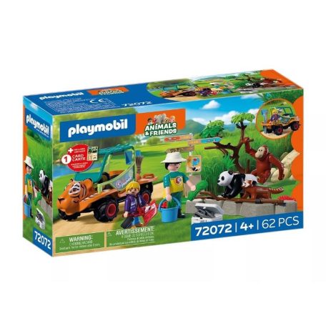 Playmobil Animals & Friends 72072 Állatkert: Gondozó járművel