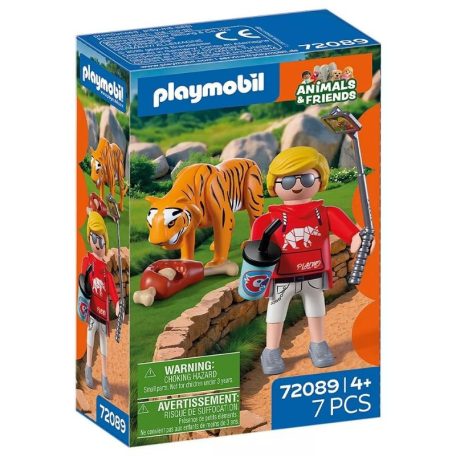 Playmobil Animals & Friends 72089 Állatkert: Tigris és látogató