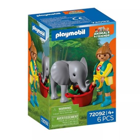 Playmobil Animals & Friends 72092 Állatkert: Elefánt és gondozó