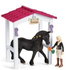 Schleich Horse Club 42437 Istállóállás - Tori és Princess
