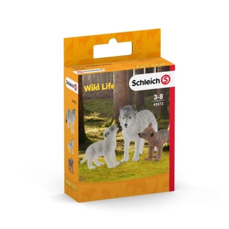 Schleich Wild Life 42472 Farkas anya kölykökkel