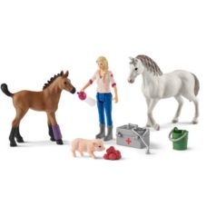   Schleich Farm World 42486 Orvoslátogatás kancánál és csikónál