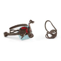   Schleich Horse Club 42489 Nyereg és kantárszerszám kiegészítő szett - Hannah és Cayenne
