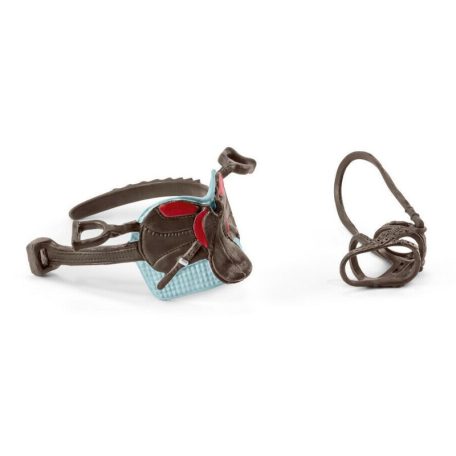 Schleich Horse Club 42489 Nyereg és kantárszerszám kiegészítő szett - Hannah és Cayenne