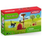 Schleich Farm World 42501 Játékélmény aranyos cicáknak játékszett