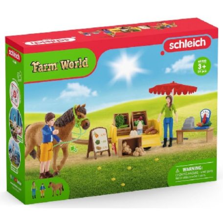 Schleich Farm World 42528 Mobil piaci stand