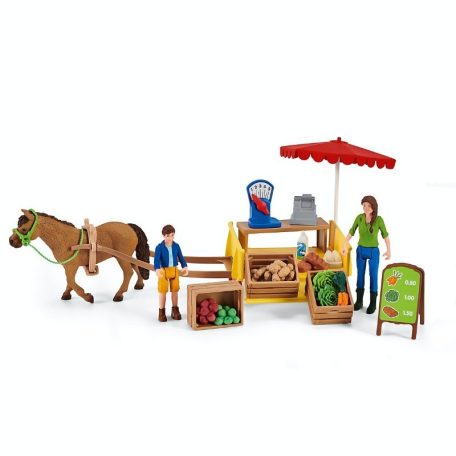 Schleich Farm World 42528 Mobil piaci stand