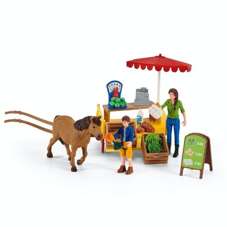 Schleich Farm World 42528 Mobil piaci stand