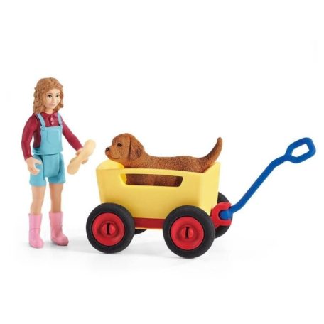 Schleich Farm World 42543 Kirándulás kézikocsival