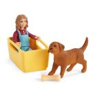 Schleich Farm World 42543 Kirándulás kézikocsival