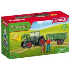 Schleich Farm World 42608 Traktor utánfutóval játékszett