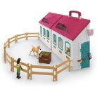 Schleich Horse Club 42703 Nyitott istálló játékszett