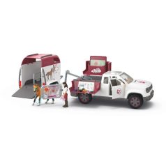   Schleich Horse Club 42704 Mobil állatorvos pótkocsival játékszett