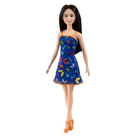 Chic Barbie - Fekete hajú Barbie baba kék pillangós ruhában